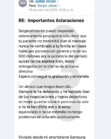 Exclusivo: el mail que confirma la cercanía entre Milad y Jadue