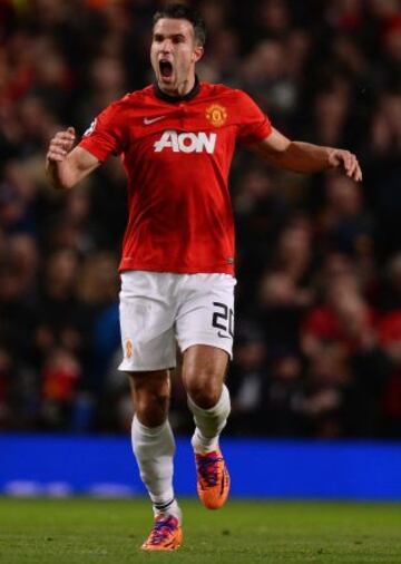 1-0. Van Persie celebra el primer gol.