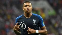 Kylian Mbapp&eacute;, jugador de Francia, en la final del Mundial 2018 contra Croacia.
 