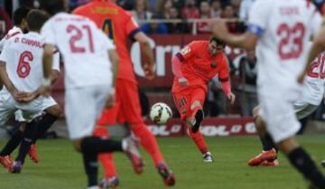 0-1. Messi anotó el primer tanto.