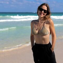 “Estoy muy contenta, con el corazón completamente enamorado, muy bien acompañada y feliz”