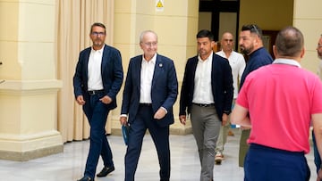 Francisco De la Torre, alcalde de Málaga, Cristóbal Ortega, Diputacion Málaga y Carlos Garcia, Junta Andalucia.