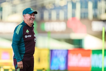 Javier Aguirre en un entrenamiento con la Selección Mexicana.