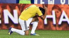 Falcao celebra su gol en la selecci&oacute;n de Colombia contra El Salvador al estilo de Marcelo Salas.