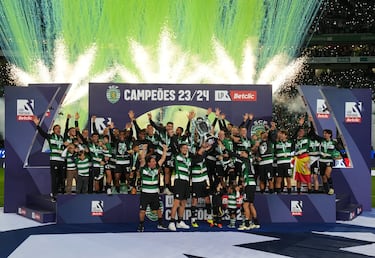 El Sporting Portugal se proclamó campeón de la liga portuguesa. Es la segunda liga para el Sporting desde que el técnico portugués Amorim aterrizó en el banquillo del José Alvalade hace cinco temporadas.