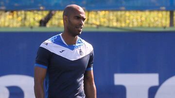 Naldo en el entrenamiento del Espanyol.