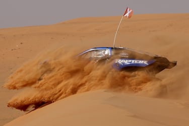 Carlos Sainz y Lucas Cruz de Ford Racing en acción durante la etapa 6.