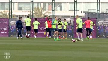 El Barça se entrena con únicamente seis futbolistas