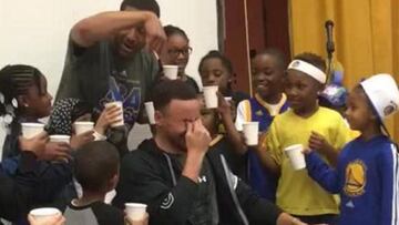 Green crea moda: los niños se lanzan a empapar a Curry