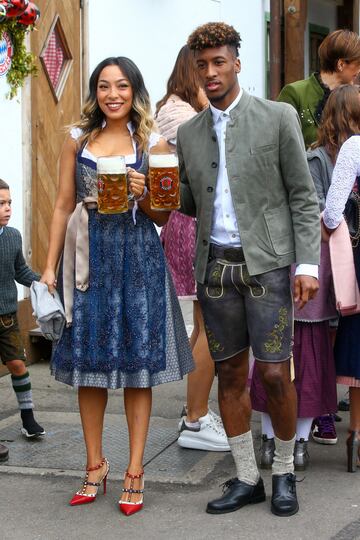 Kingsley Coman with his partner.