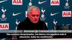 Mourinho left "disappointed" by Spurs trio's covid-19 rules breach