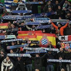 Ferencvaros-Espanyol: 'L'amour toujours' entre sus aficiones