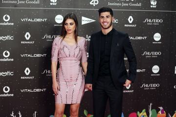 Marsco Asensio, jugador del Real Madrid, con su pareja Sandra Garal.