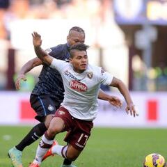 Inter de Guarín cedió terreno en su casa ante el Torino 0-1