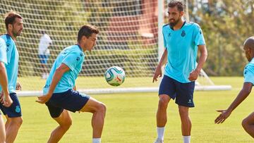 Borja Iglesias, en un entrenamiento.