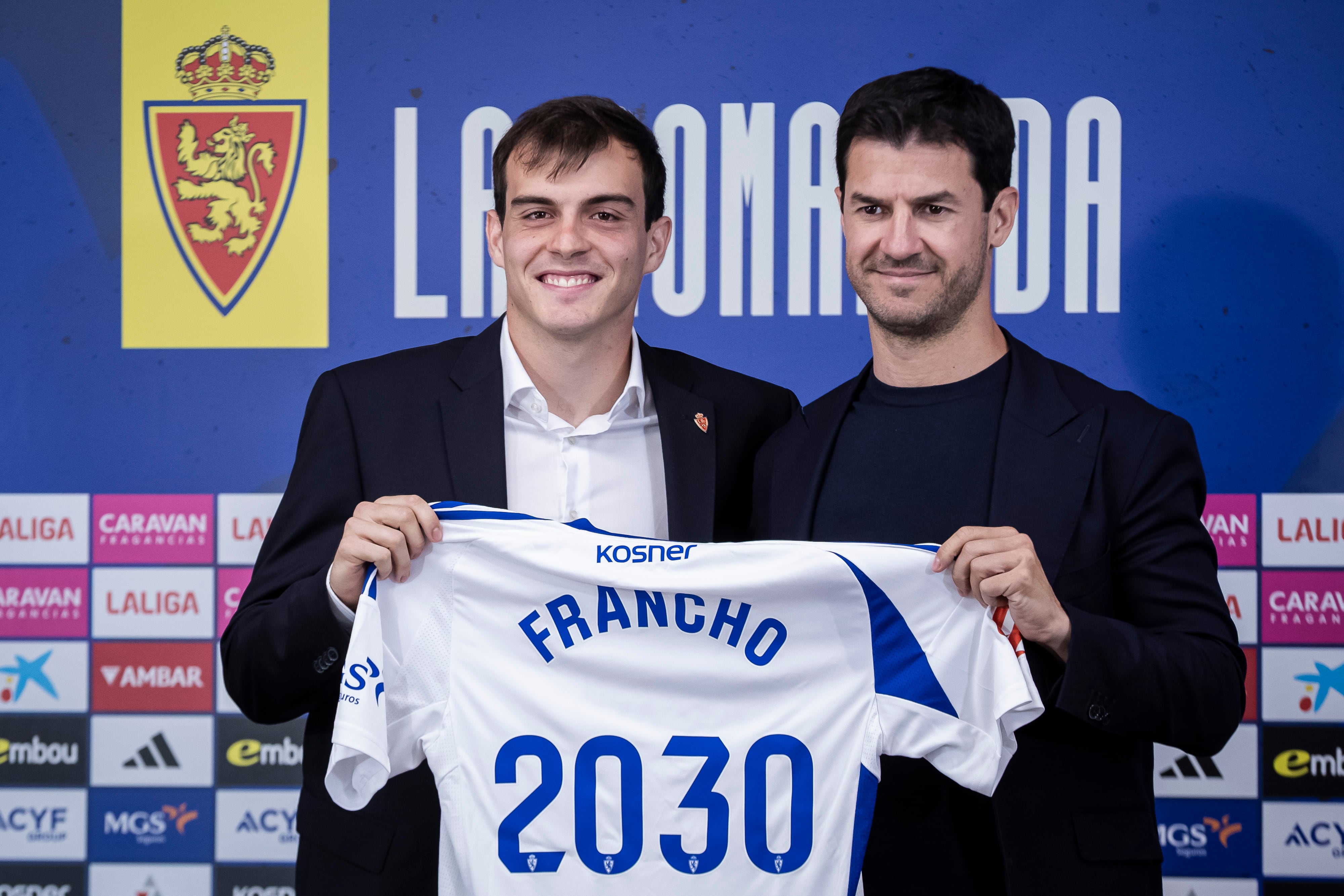 27/05/25 Rueda de prensa de Francho Serrano tras renovar con el Real Zaragoza HASTA 2030 Fernando Lopez