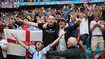 Soccer Football - Euro 2020 - Round of 16 - England v Germany - Wembley Stadium, London, Britain - June 29, 2021 England fans celebrate after the match Pool via REUTERS/Carl Recine