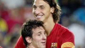 Ibra, junto a Messi.