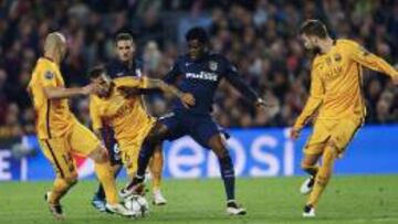 Thomas, durante el partido del Camp Nou.