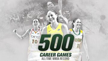 Sue Bird cumple 500 partidos en la WNBA.