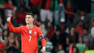 Cristiano Ronaldo durante uno de sus partidos con la selección portuguesa.
