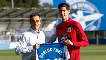 Carlos Fernández se presentó esta mañana con el Depor