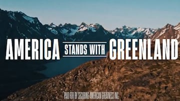 Captura del vídeo de campaña estadounidense que homenajea a Groenlandia