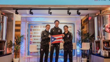 Antonetti, entre Jeremy de León y Wilfredo.