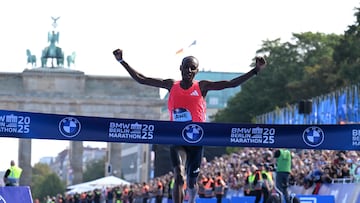 Sabastian Sawe gana el maratón de Berlín.
