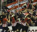 El pase a la final de Bucarest desata la locura en Bilbao