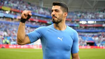 Luis Su&aacute;rez tras vencer a Rusia.