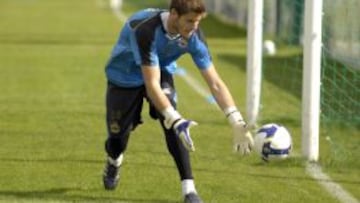 Fabricio durante un entrenamiento del Deportivo de La Coru&ntilde;a.