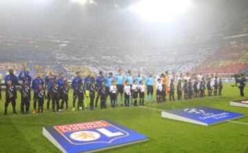 Olympique-Sevilla en imágenes