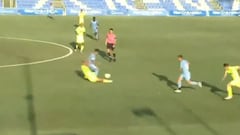 ¡Durísima! La patada por la que Enzo Roco fue expulsado en un amistoso del Elche