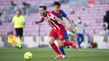 Sa&uacute;l, durante el Barcelona-Atl&eacute;tico.
 
 