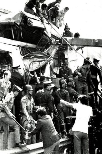 Uno de los accidentes más aparatosos ocurrió en el año 1975, cuando dos trenes chocaron entre sí.