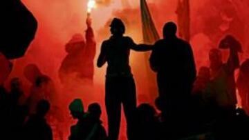 <b>LA AFICIÓN LOCAL. </b>Los hinchas del Marsella preparan un recibimiento muy hostil al Atlético.