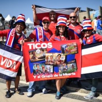 Costa Rica vibra con su selección y varios centenares de aficionados ticos han viajado a Brasil para animarla in situ. Hoy estarán en Recife.