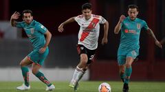 River trabajó bajo la lluvia, con Nacho a la par del grupo