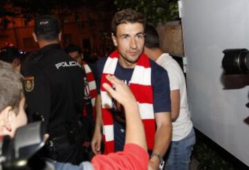 El Atlético de Madrid celebra el título de Liga en el restaurante Asador Donostiarra. Gabi.