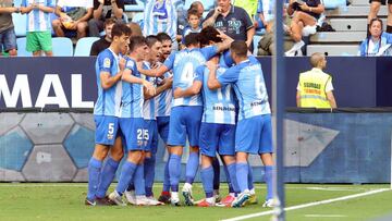 Jugadores del Málaga.