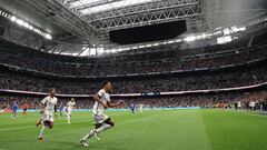 Soccer Football - LaLiga - Real Madrid v Getafe - Santiago Bernabeu, Madrid, Spain - September 2, 2023 Real Madrid's Jude Bellingham celebrates scoring their second goal REUTERS/Violeta Santos Moura