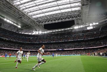 Real Madrid's Jude Bellingham celebrates scoring their second goal 