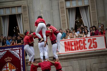 Un grupo de personas durante la Jornada de 'Castellers'.  