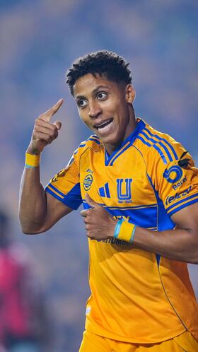 Jonathan Herrera celebrates his goal 4-0 of Tigres during the quarter-final second match between Tigres UANL and Tijuana as part of the Liga BBVA MX, Torneo Apertura 2025 at Universitario Stadium, on November 29, 2025 in Monterrey, Nuevo Leon, Mexico.