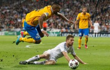 Partido de la Champions League, grupo B. Real Madrid-Juventus. Illarramendi y Arturo Vidal.