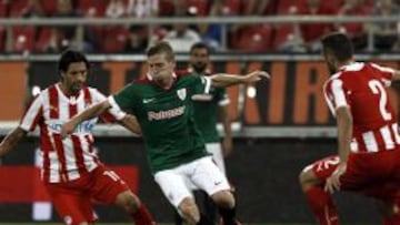 Muniain, durante el partido Olympiacos-Athletic.