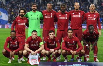 Equipo del Liverpool.