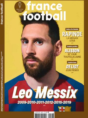 France Football: todas las portadas sobre el Bal車n de Oro desde 1956