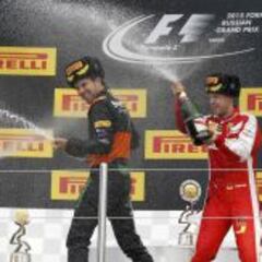 Podio de justicia divina para Checo Pérez en el GP de Rusia